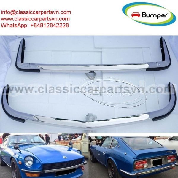 Big with watermark datsun 240z 260z 280z bumper 1969 1978 with rubber trims 1