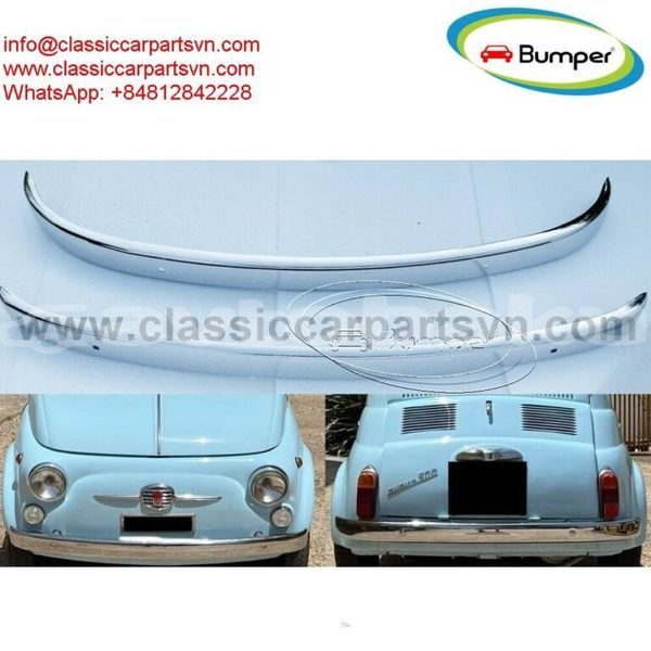 Big with watermark fiat 500 stainless steel bumpers 1957 1975 1